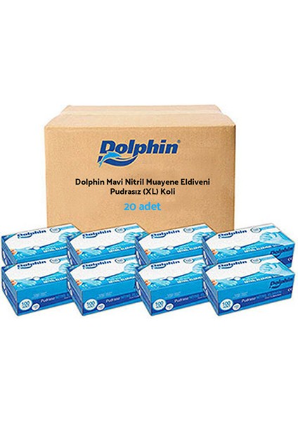 Mavi Nitril Eldiven Pudrasız (Xl) 20 Pk x 100 Adet (Koli) Xl fiyatları