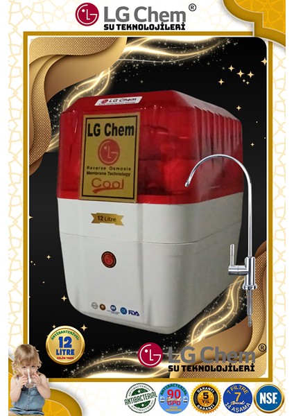 Platinum 12 Litre 14 Aşama 7 Filitre Su Arıtma Cihazı.