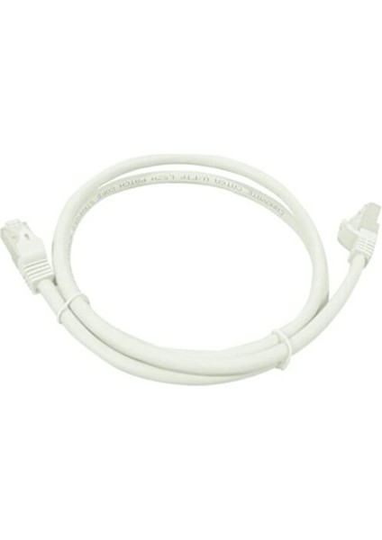 Bakır Patch Kablo CAT6A U/ftp 1mt Lszh Gri Patch Cord Folyo Korumalı 2 Yıl Garantili 2 Adet