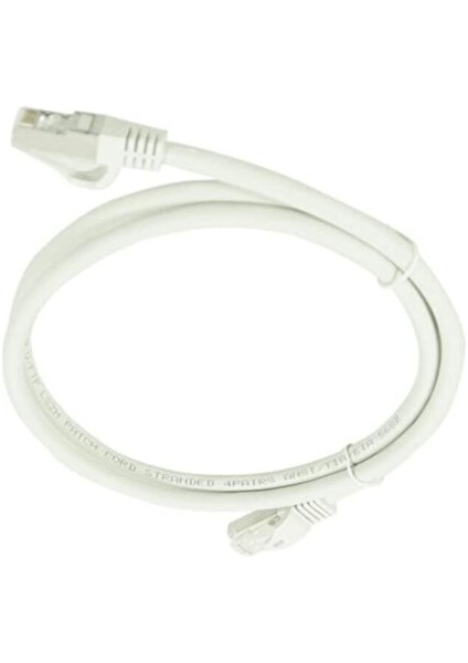 Bakır Patch Kablo CAT6A U/ftp 1mt Lszh Gri Patch Cord Folyo Korumalı 2 Yıl Garantili 2 Adet