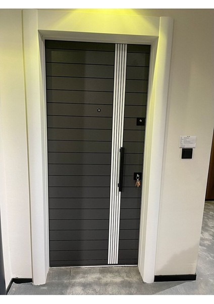 Çelik Kapı Antrasit Düz Model Çelik Kapı,tırnaklı Çelik Kapı, Çelik Kapı Sol Açılım