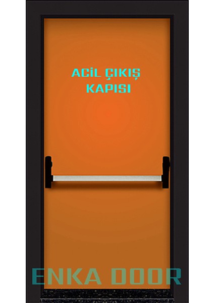 Yangın Kapısı Acil Çıkış Kapısı E120 Sertifikalı Sol