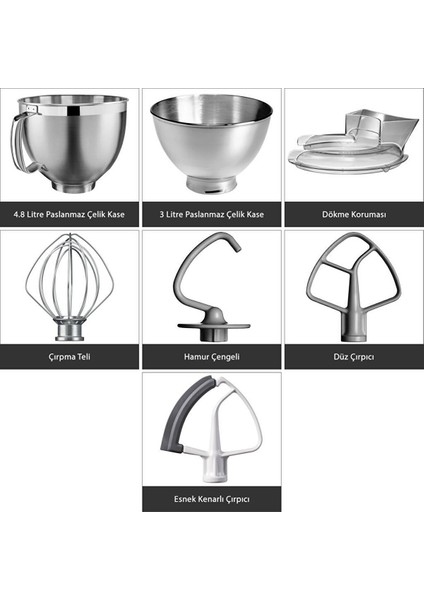 Artisan 5KSM175PSEWH White 4.8 Litre Stand Mikser indirimleri