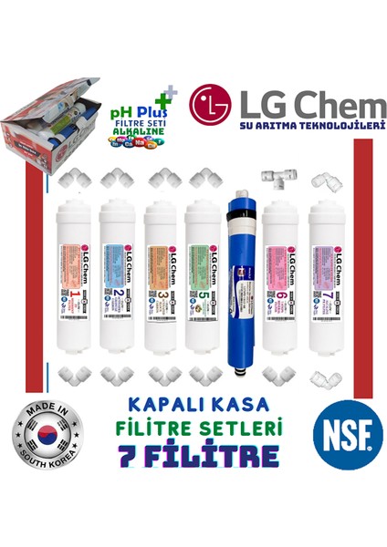 Kapalı Kasa Su Arıtma Cihazı 7 Filitre 14 Aşama Filitre Seti