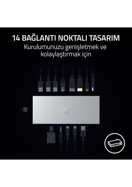 Dock Mercury - USB 4 (14 Bağlantılı, Çift Ekran Destekli)