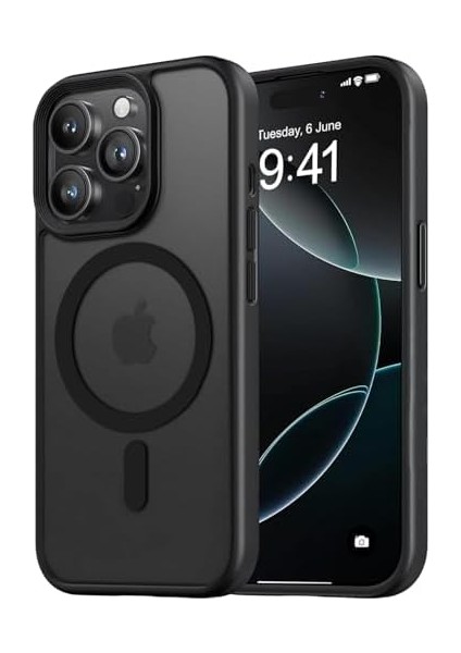 iPhone 13 ve 14 Için Magsafe ile Uyumlu Fusion Mat Serisi Kaliteli Orijinal Versiyon Kılıf Metal Tuş Takımı ve Ultra Güçlü Gerçek Mıknatıslar Şık Tasarım Kılıf (Siyah, 13-14) fiyatları