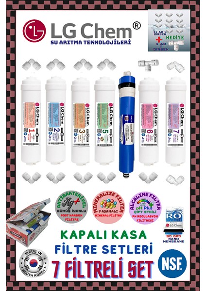 Cool Kirmizi Montaj Dahi̇l 7 Fi̇li̇tre 14 Aşama Mi̇neral ve Alkali̇ Ph Fi̇li̇treli̇ Su Aritma Ci̇hazi.90 Gpd Nano Membrane fırsatları