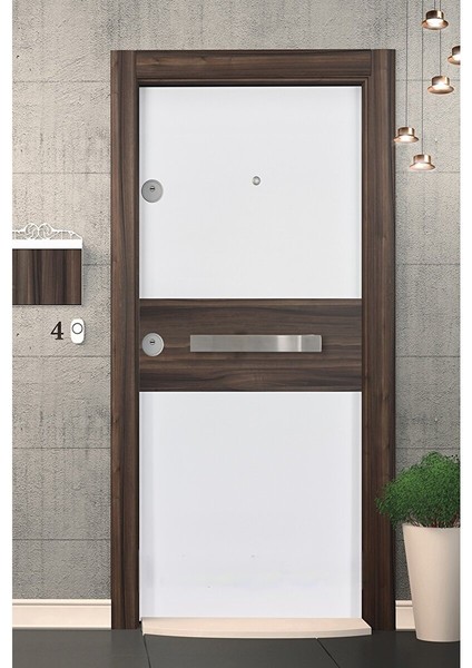 Çelik Kapı High Gloss Serisi Model Akasya Sağ