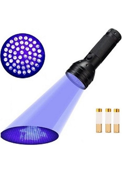 51 LED Ultraviyole Uv Mor Işık Fener
