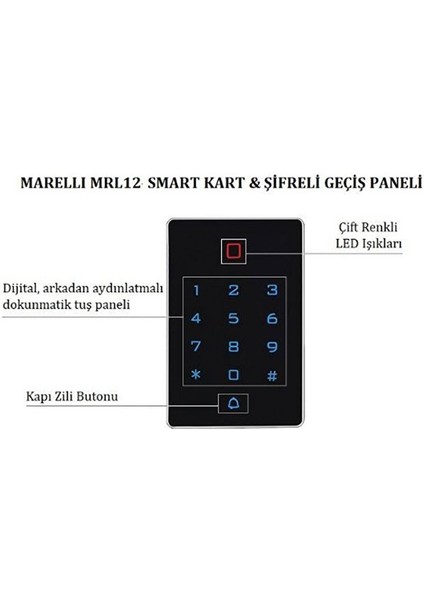 MRL12 Su Geçi̇rmez Kart ve Şifreli Geçiş (Giriş) Sistemi (Ünitesi) fiyatları