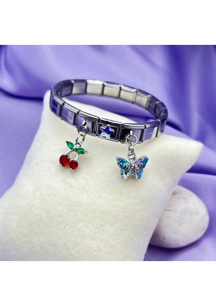 Çelik Italyan Charm Bileklik