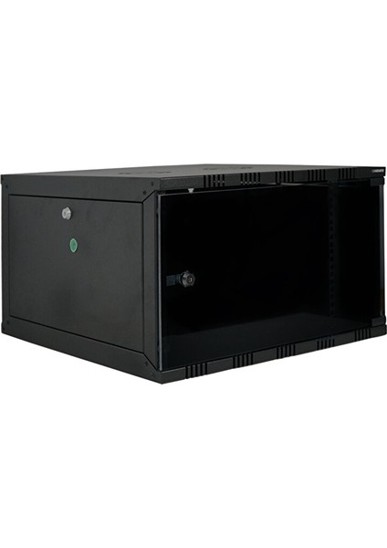 6u 540X400 mm Eko Serisi Yan Panelli Tek Gövdeli Duvar Tipi Kabinet Siyah 2 Yıl Üretici Garantili