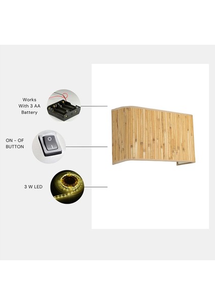 Yeni̇ Bambu Pi̇lli̇ 07 Abajurlu Di̇kdörtgen Apli̇k