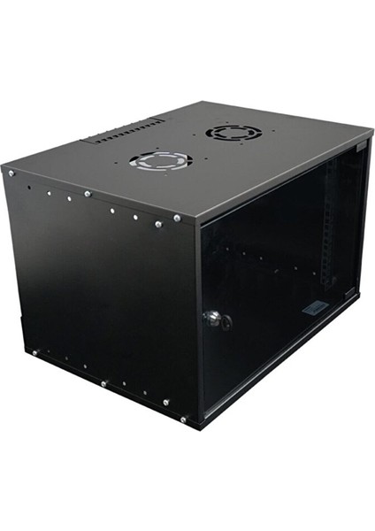 6u 545X400 mm Duvar Tipi Soho Rack Kabinet Siyah 2 Yıl Üretici Garantili