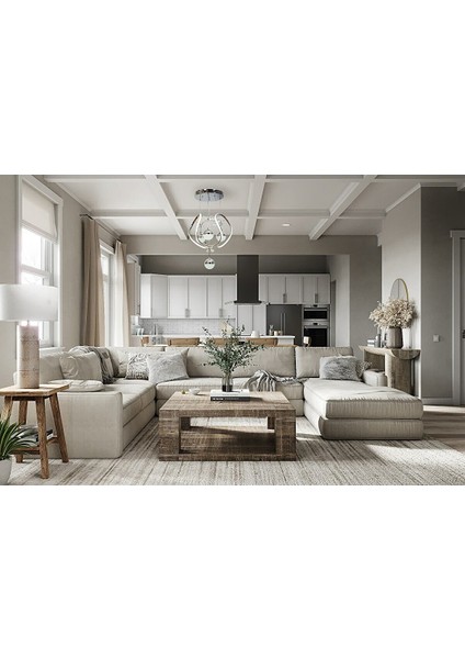 Peri Modern Avize LED 69W 48X48CM Alüminyum Profil Krom -AV-6118-3K-4TK modelleri