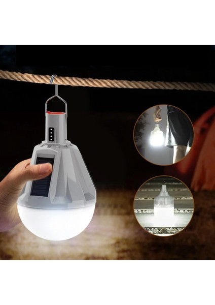 Solar LED Güneş Enerjili Şarjlı Bahçe Kamp Uzaktan Kumandalı Işık
