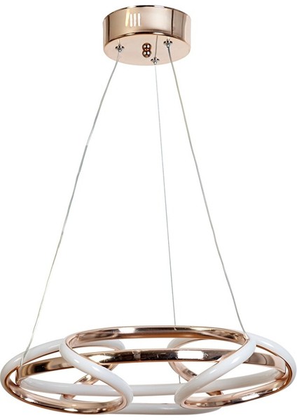 Tepsi Modern Avize LED 49W 42X42CM Alüminyum Profil Bakır -AV-6161-3BKR