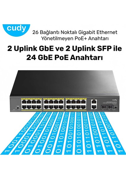 GS1026PS2 2port Gigabit 24PORT Gigabit Poe 10/100MBPS 300W Metal Kasa Switch fırsatları
