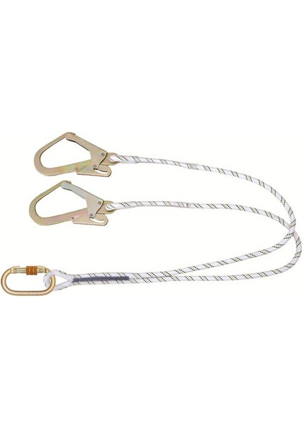 Karam Kİ231 Çift Kol Lanyard Statik Halatlı Karabinalı
