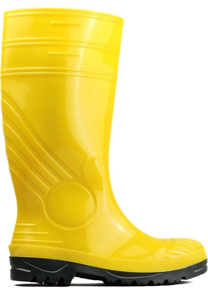 E-500 Çelik Burunlu Su Geçirmez Soğuk Geçirmez Uzun Unisex Lastik Çizme - Inşaat, Tarım, Sanayi ve Balıkçı Çizmesi 43