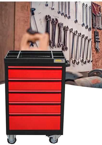 Profesyonel Xl Seri̇ 5 Çekmeceli Alet Dolabı Içi Boş Atölye Usta Set Takım Arabası modelleri