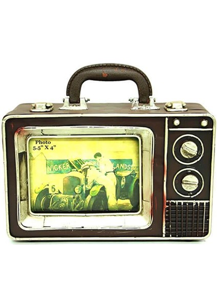 Dekoratif Metal Televizyon Bavul Vintage Biblo Hediyelik fiyatları