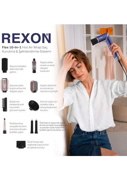 Flex Hot Aır Brush/mavi-Sarı indirimleri