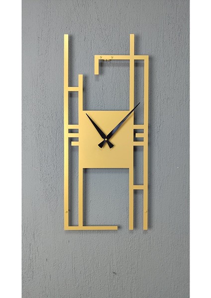 Carisma Metal Gold/altın Dikdörtgen Duvar Saati - Ev/ofis Saati - Hediye Saat - 60 x 26 cm 60X25 cm fiyatları