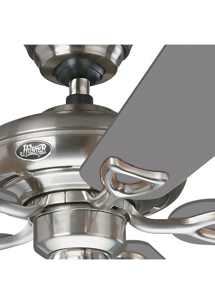 Seville Fırçalanmış Nikel - 112 Cm. 3 Lü Aydınlatmalı Tavan Vantilatörü