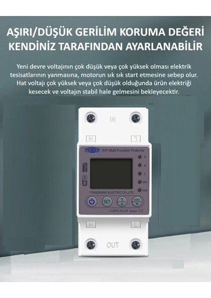 Kaçak Akım Koruma Rölesi ve Yüksek Voltaj ve Akım Koruyucu Röle 63A Devrim Niteliğinde Yenilik modelleri