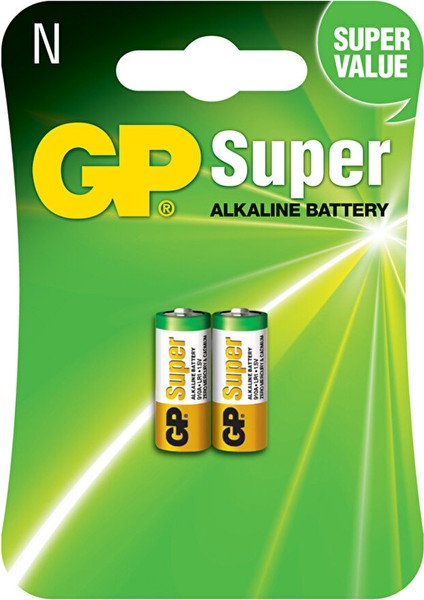 Batteries 910A Süper Alkalin LR1/N/910A Boy Yarım Kalem Pil, 1.5 Volt, 2'li Kart