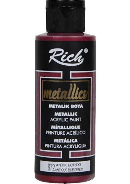 Metalik Akrilik Boya Antik Bordo 120ML