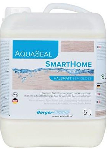 Su Bazlı Parke Cilası Yarı Mat Berger Smarthome 5 Lt 1k