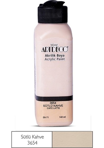 Akrilik Boya 140 ml Renk Seçmeli Canlı ve Pastel Sütlü Kahve