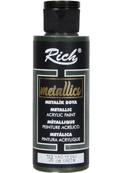 Metalik Akrilik Boya Yağ Yeşili 120ML