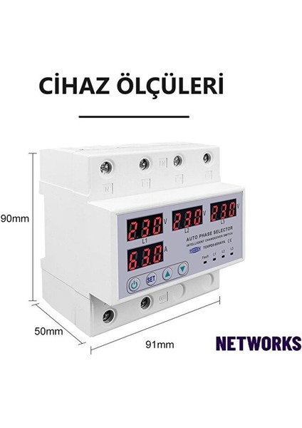 Otomatik Faz Seçici ve Yüksek Alçak Voltaj Akım Koruma Rölesi 100A Elektrik Bekçisi fırsatları