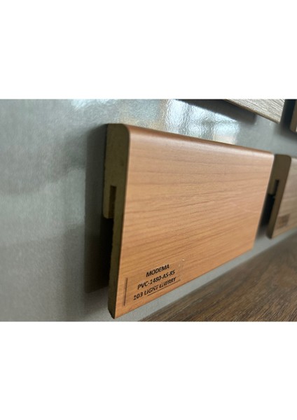 By Istanbul Modema 8cm Renkli Pvc Kaplma Parke Süpürgelik 103 Lıght Kiraz