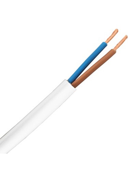 2x0.75 Ttr Kablo 25 Metre Beyaz Renk