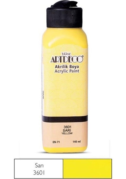 Akrilik Boya 140 ml Renk Seçmeli Canlı ve Pastel Sarı