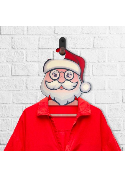 Di̇ji̇tal Baskili Ahşap Elbi̇se Askisi Noel Babali