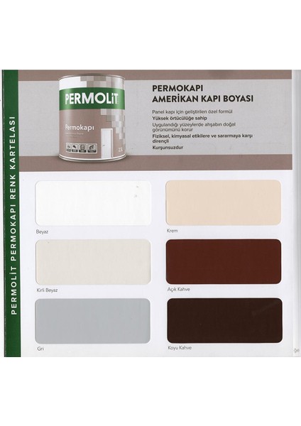 Sentetik Amerikan Panel Kapı Boyası Beyaz 2.5 Lt. modelleri