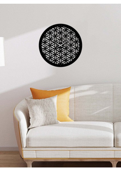 Yaşam Çiçeği Metal Duvar Saati ARTCLOCK-094
