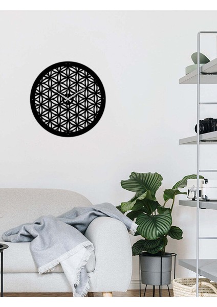 Yaşam Çiçeği Metal Duvar Saati ARTCLOCK-094
