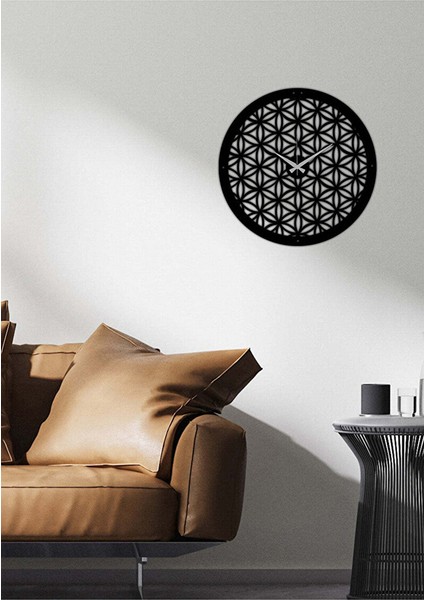 Yaşam Çiçeği Metal Duvar Saati ARTCLOCK-094