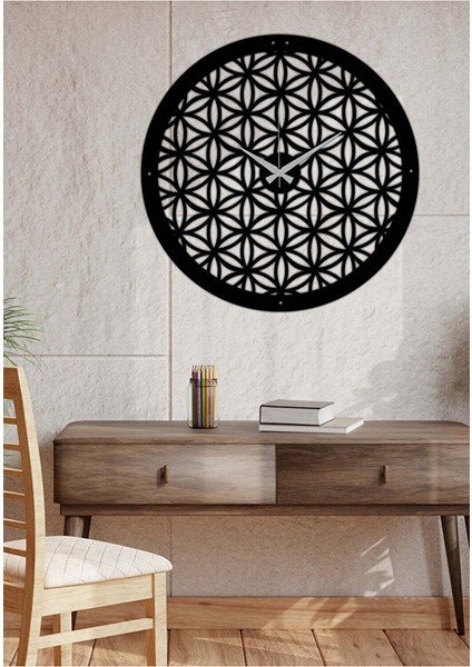 Yaşam Çiçeği Metal Duvar Saati ARTCLOCK-094