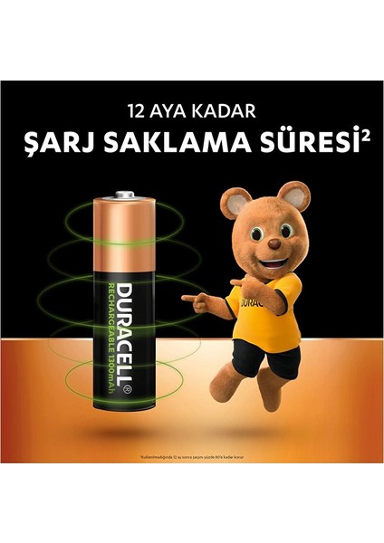 Şarj Edilebilir Aa 1300MAH Piller, 4'lü Paket modelleri
