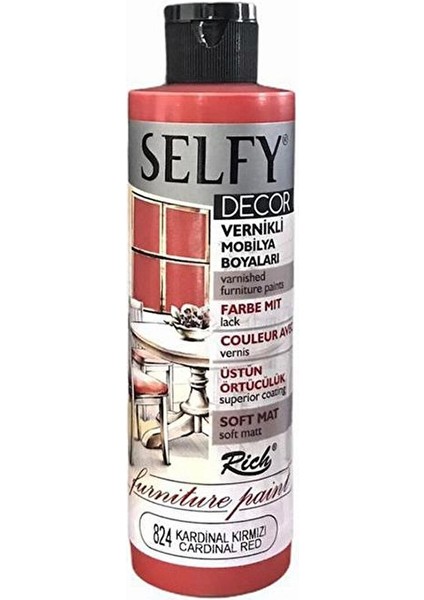 Selfy Decor Vernikli Boya Kardinal Kırmızı 240CC