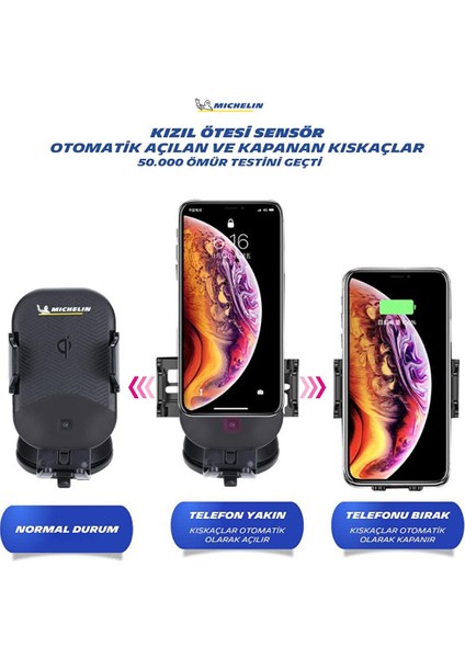 MC33368 Wireless Telefon Şarj Cihazı ve Dokunmatik Akıllı Telefon Tutucu fırsatları