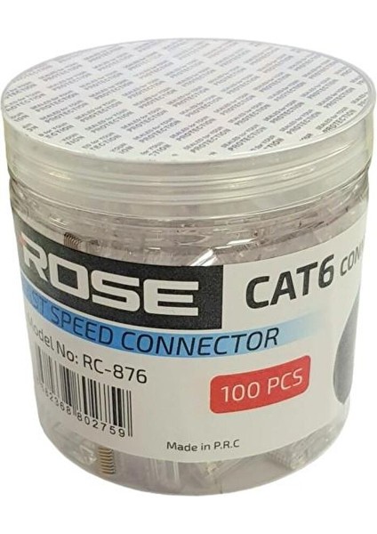 Cat6 RJ45 Jak Konnektör 8P8C 100 Adet Kutulu fiyatları