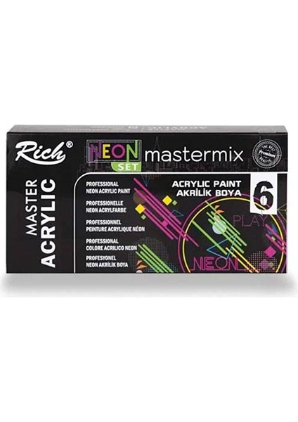 Mastermix Akrilik Boya Neon Renkler 6X60CC